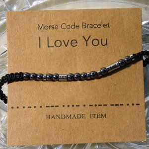Morse Code Bracelet "I LOVE YOU" adjustable bracelet